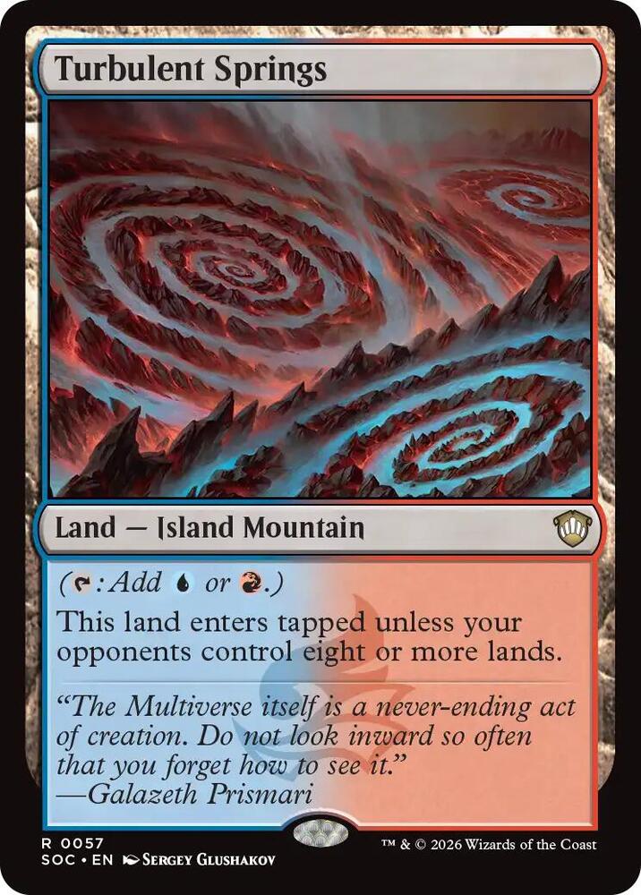 Turbulent Springs 57 card from Commander: Secrets of Strixhaven