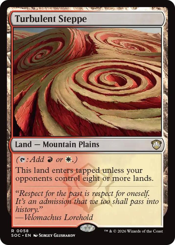 Turbulent Steppe 58 card from Commander: Secrets of Strixhaven