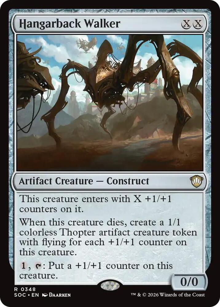 Hangarback Walker 348 card from Commander: Secrets of Strixhaven