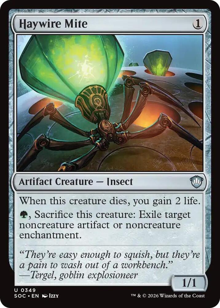 Haywire Mite 349 card from Commander: Secrets of Strixhaven
