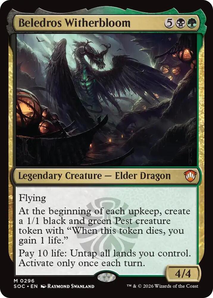 Beledros Witherbloom 296 card from Commander: Secrets of Strixhaven