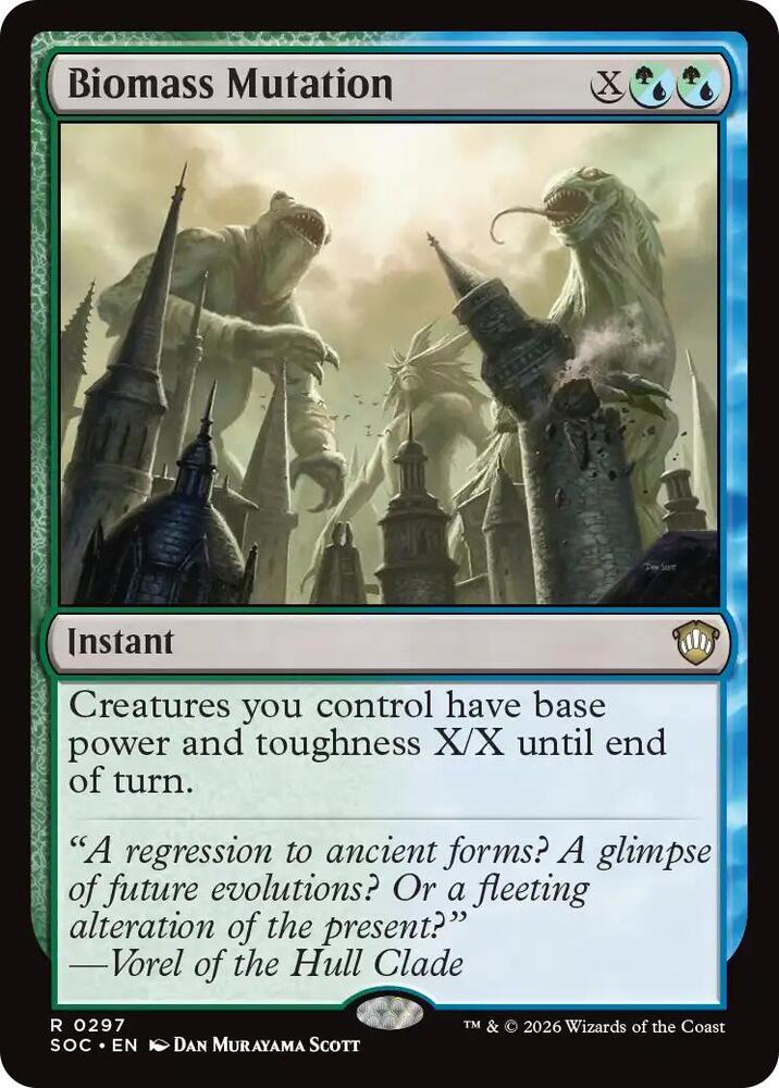 Biomass Mutation 297 card from Commander: Secrets of Strixhaven