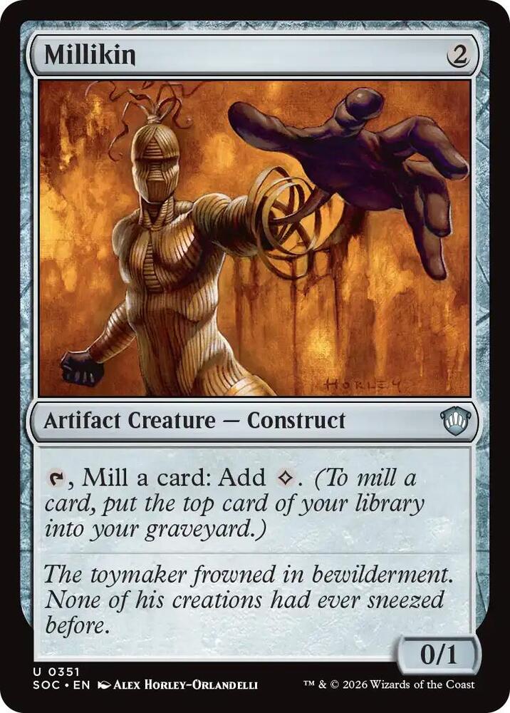 Millikin 351 card from Commander: Secrets of Strixhaven