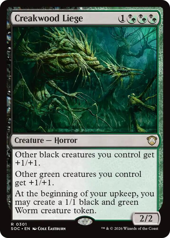 Creakwood Liege 301 card from Commander: Secrets of Strixhaven