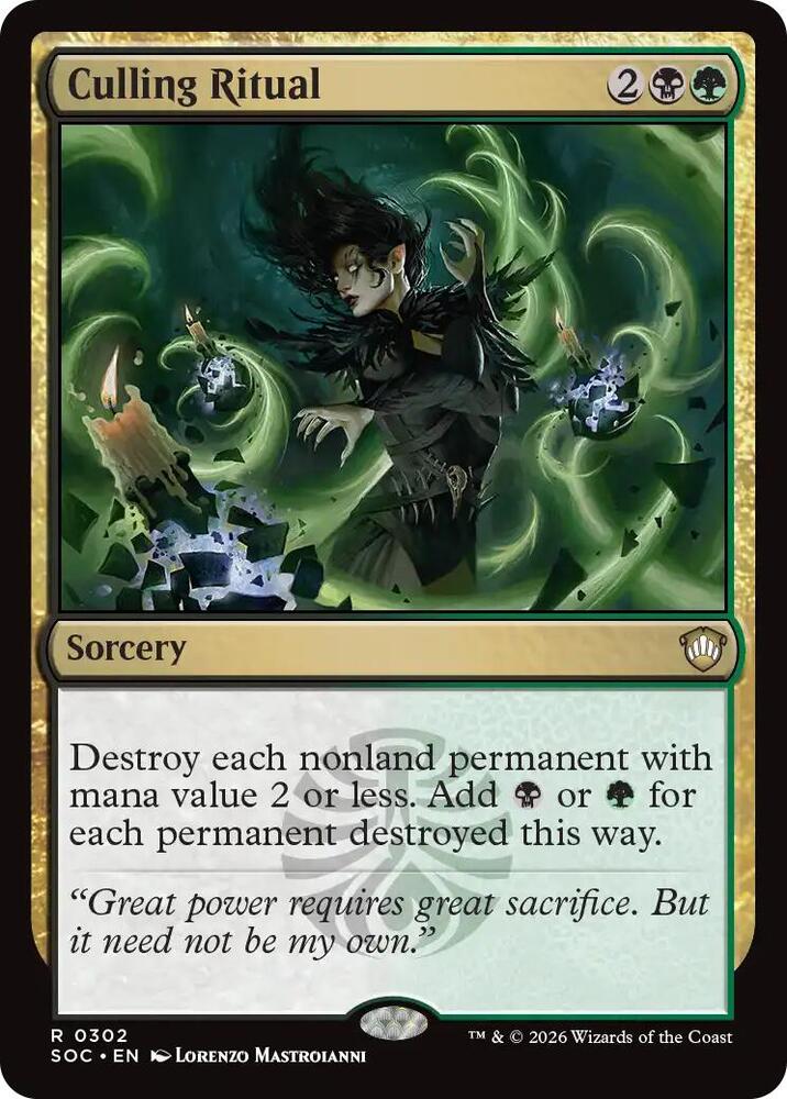 Culling Ritual 302 card from Commander: Secrets of Strixhaven