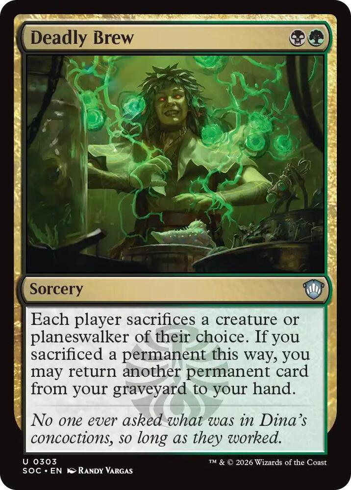 Deadly Brew 303 card from Commander: Secrets of Strixhaven