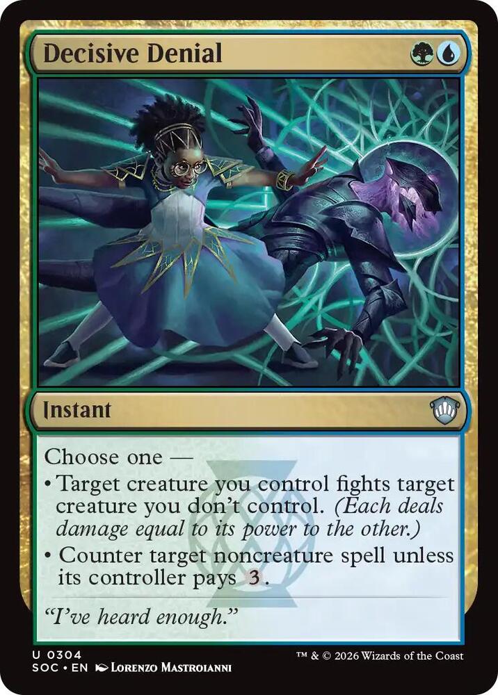 Decisive Denial 304 card from Commander: Secrets of Strixhaven