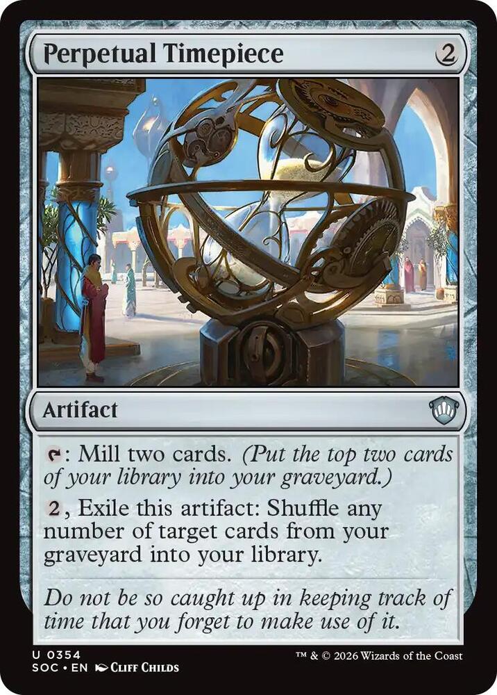 Perpetual Timepiece 354 card from Commander: Secrets of Strixhaven