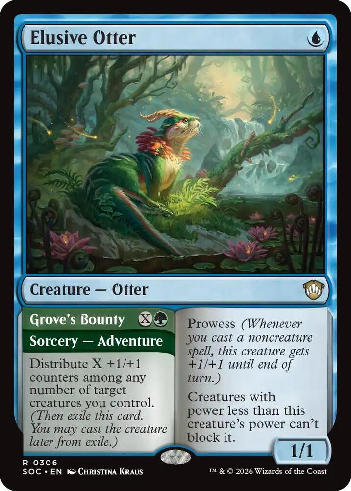 Elusive Otter 306 card from Commander: Secrets of Strixhaven