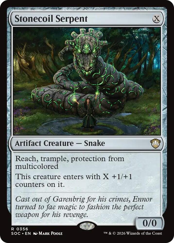 Stonecoil Serpent 356 card from Commander: Secrets of Strixhaven