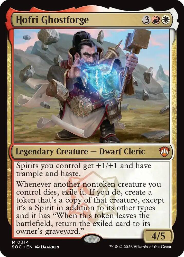 Hofri Ghostforge 314 card from Commander: Secrets of Strixhaven