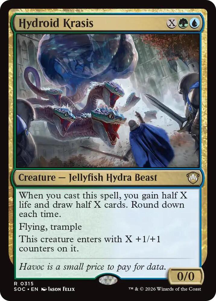 Hydroid Krasis 315 card from Commander: Secrets of Strixhaven