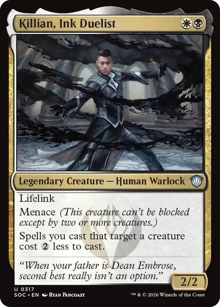 Killian, Ink Duelist 317 card from Commander: Secrets of Strixhaven