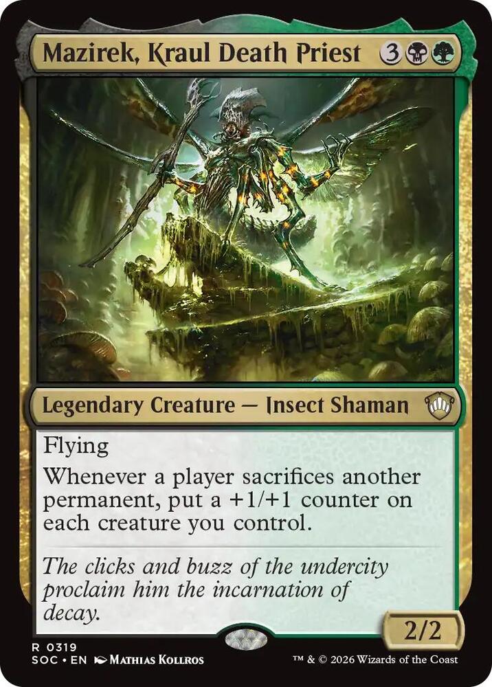 Mazirek, Kraul Death Priest 319 card from Commander: Secrets of Strixhaven
