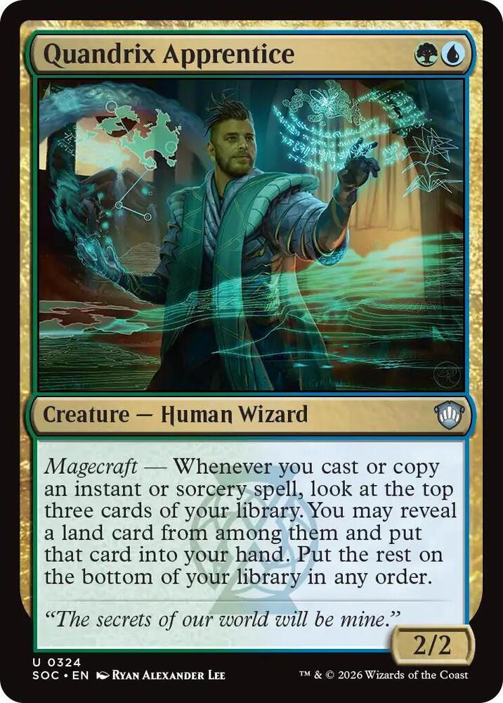 Quandrix Apprentice 324 card from Commander: Secrets of Strixhaven