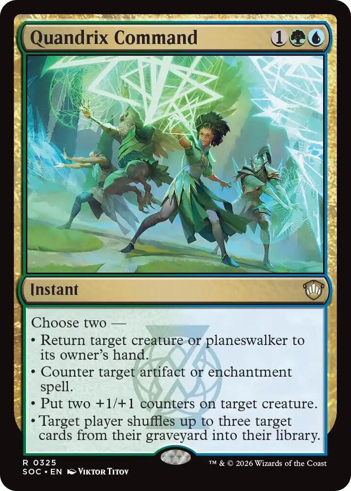 Quandrix Command 325 card from Commander: Secrets of Strixhaven
