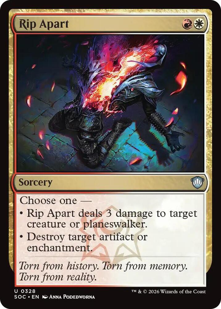 Rip Apart 328 card from Commander: Secrets of Strixhaven