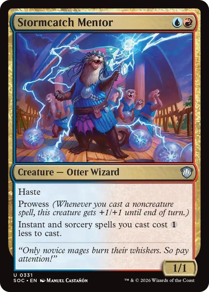 Stormcatch Mentor 331 card from Commander: Secrets of Strixhaven