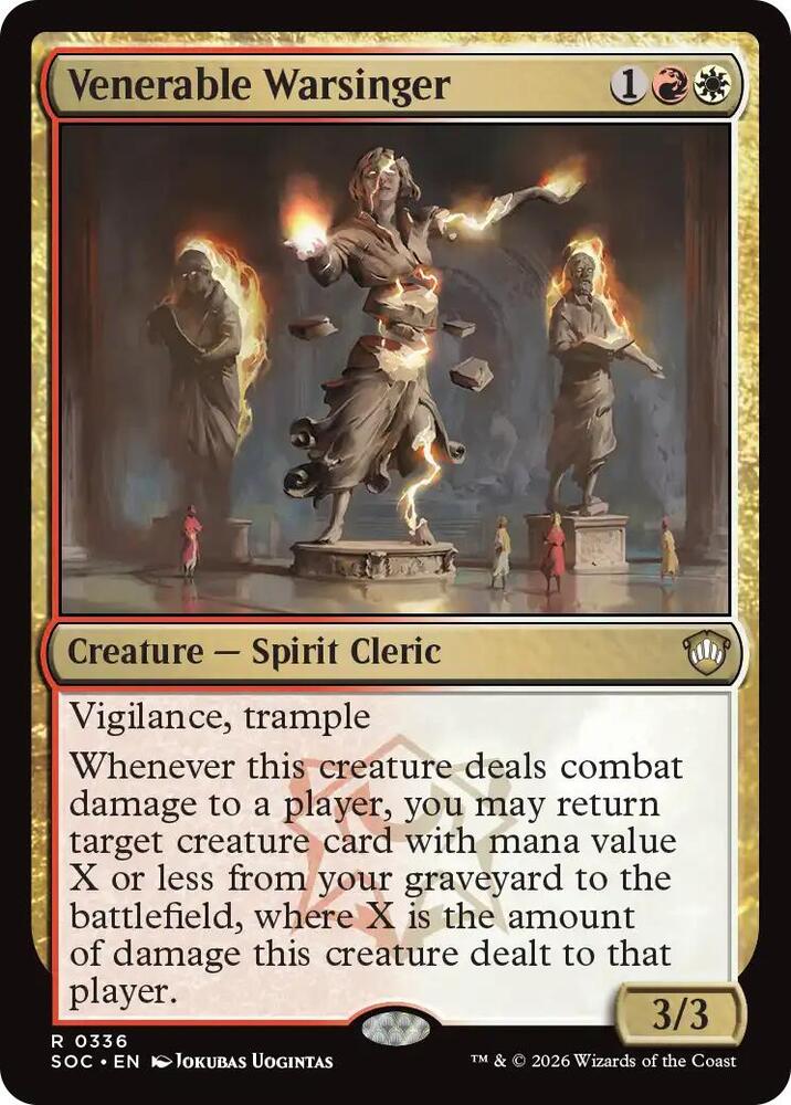 Venerable Warsinger 336 card from Commander: Secrets of Strixhaven