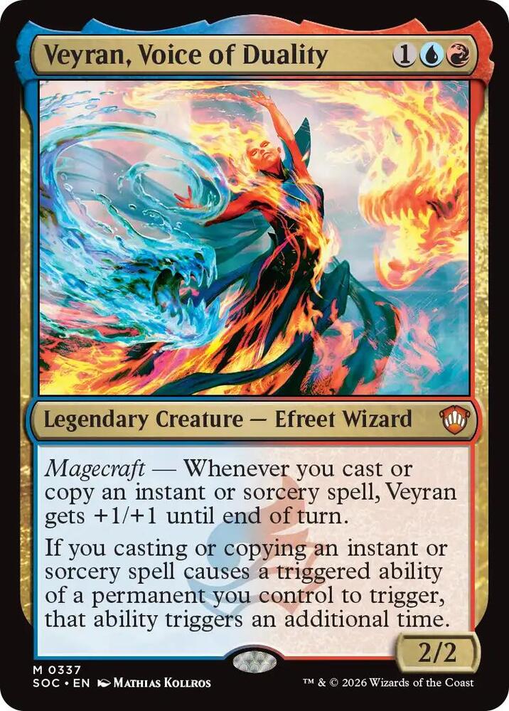 Veyran, Voice of Duality 337 card from Commander: Secrets of Strixhaven