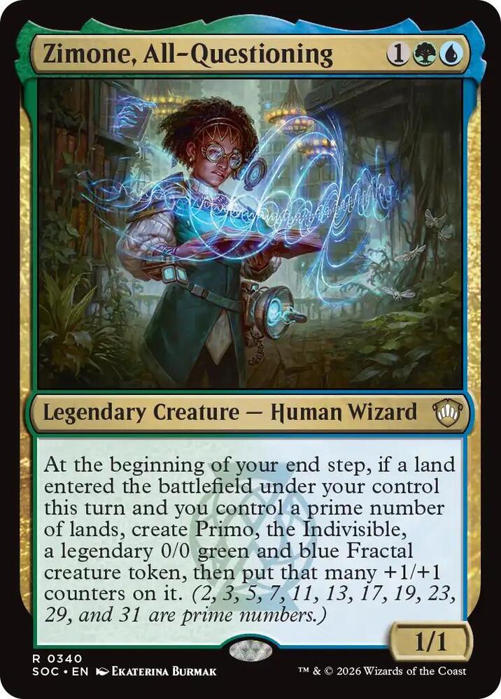 Zimone, All-Questioning 340 card from Commander: Secrets of Strixhaven
