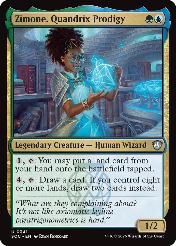 Zimone, Quandrix Prodigy 341 card from Commander: Secrets of Strixhaven