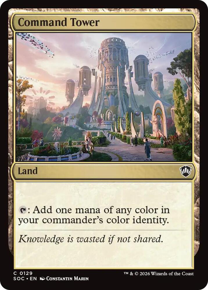 Command Tower 129 card from Commander: Secrets of Strixhaven