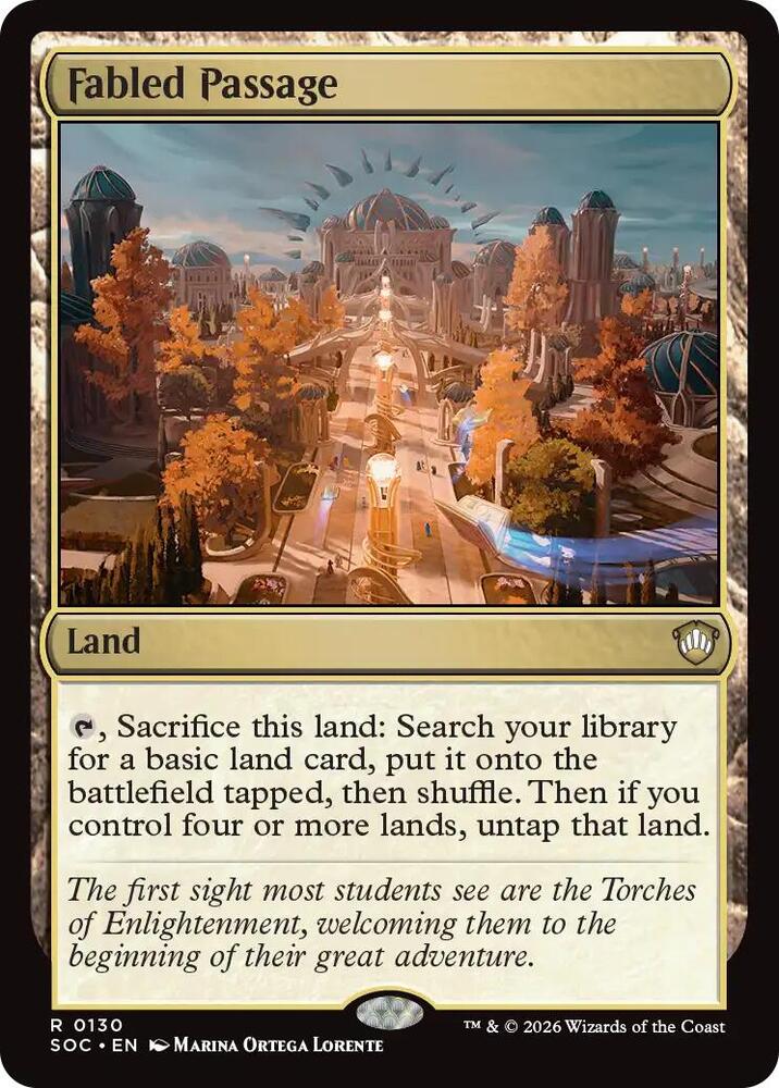 Fabled Passage 130 card from Commander: Secrets of Strixhaven
