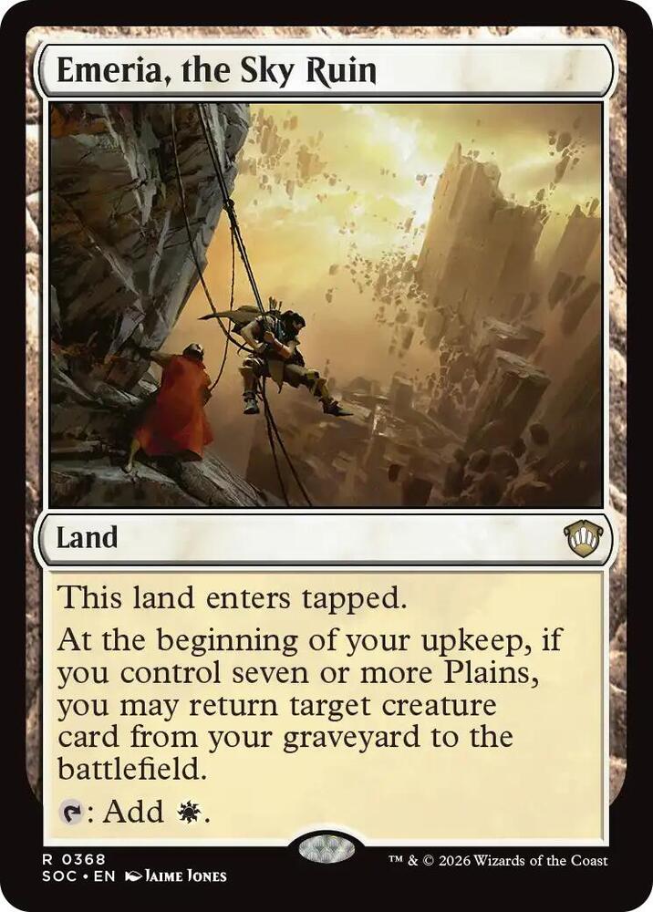 Emeria, the Sky Ruin 368 card from Commander: Secrets of Strixhaven