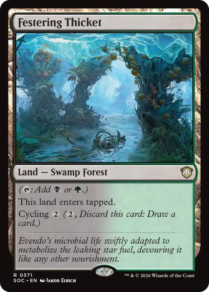 Festering Thicket 371 card from Commander: Secrets of Strixhaven