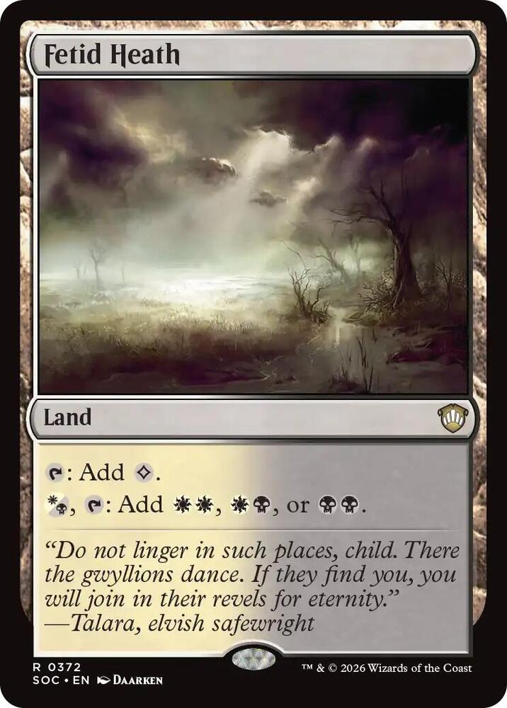 Fetid Heath 372 card from Commander: Secrets of Strixhaven