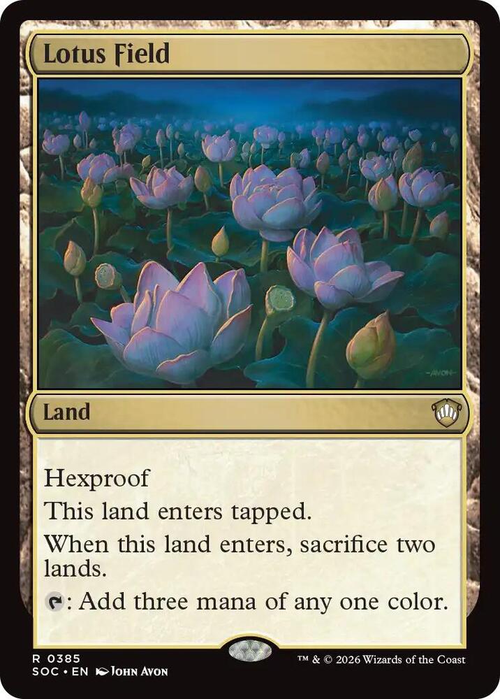 Lotus Field 385 card from Commander: Secrets of Strixhaven