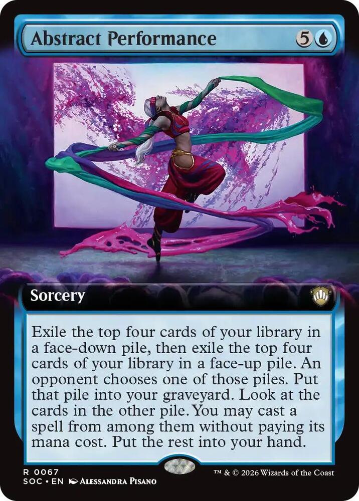 Abstract Performance (Extended Art) 67 card from Commander: Secrets of Strixhaven