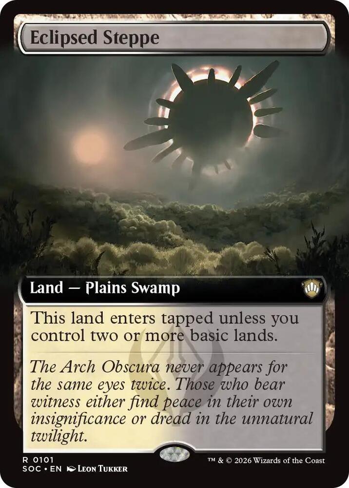 Eclipsed Steppe (Extended Art) 101 card from Commander: Secrets of Strixhaven