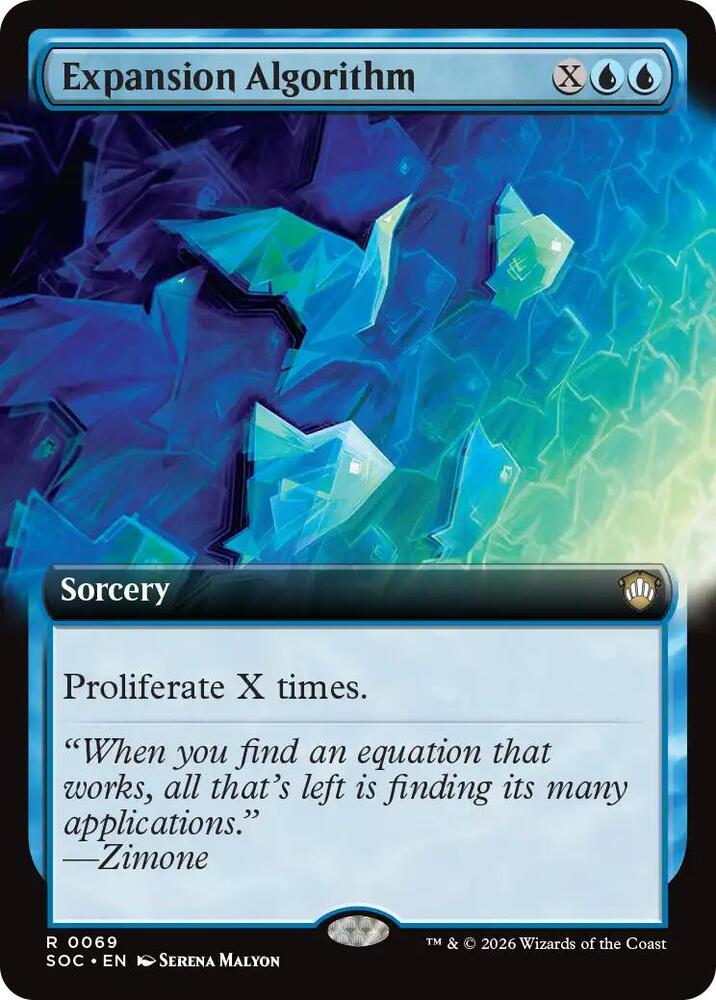 Expansion Algorithm (Extended Art) 69 card from Commander: Secrets of Strixhaven