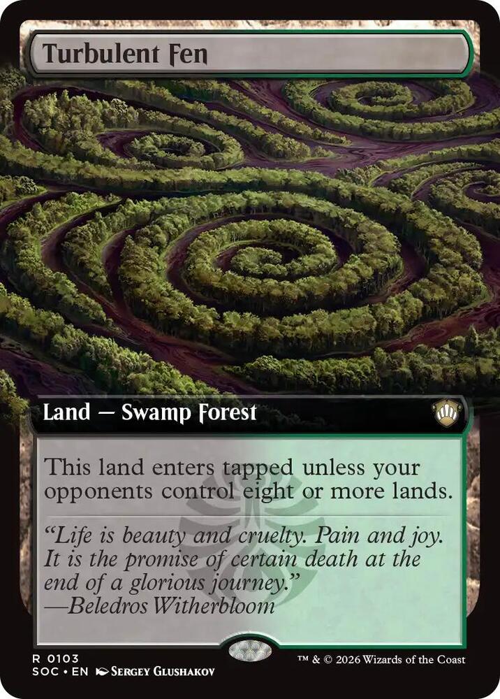 Turbulent Fen (Extended Art) 103 card from Commander: Secrets of Strixhaven