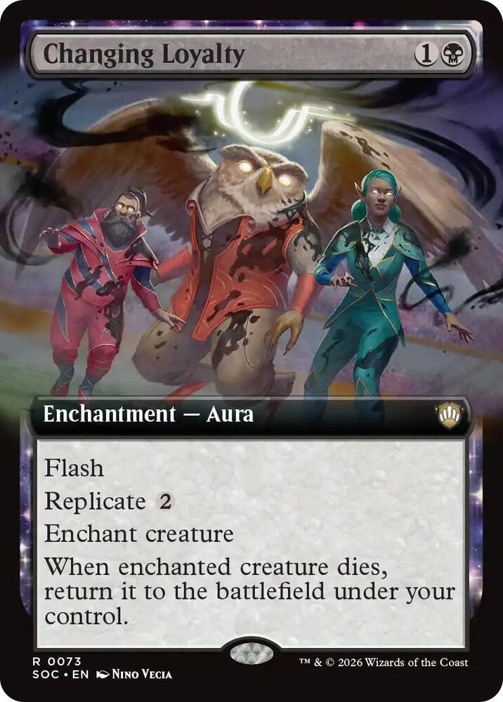 Changing Loyalty (Extended Art) 73 card from Commander: Secrets of Strixhaven