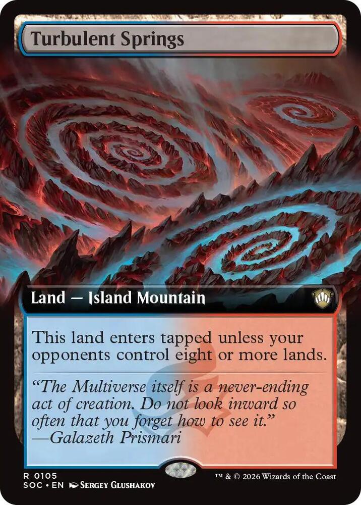 Turbulent Springs (Extended Art) 105 card from Commander: Secrets of Strixhaven