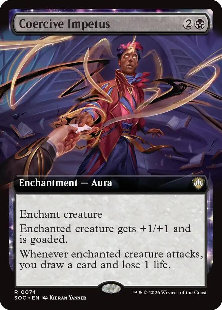 Coercive Impetus (Extended Art) 74 card from Commander: Secrets of Strixhaven