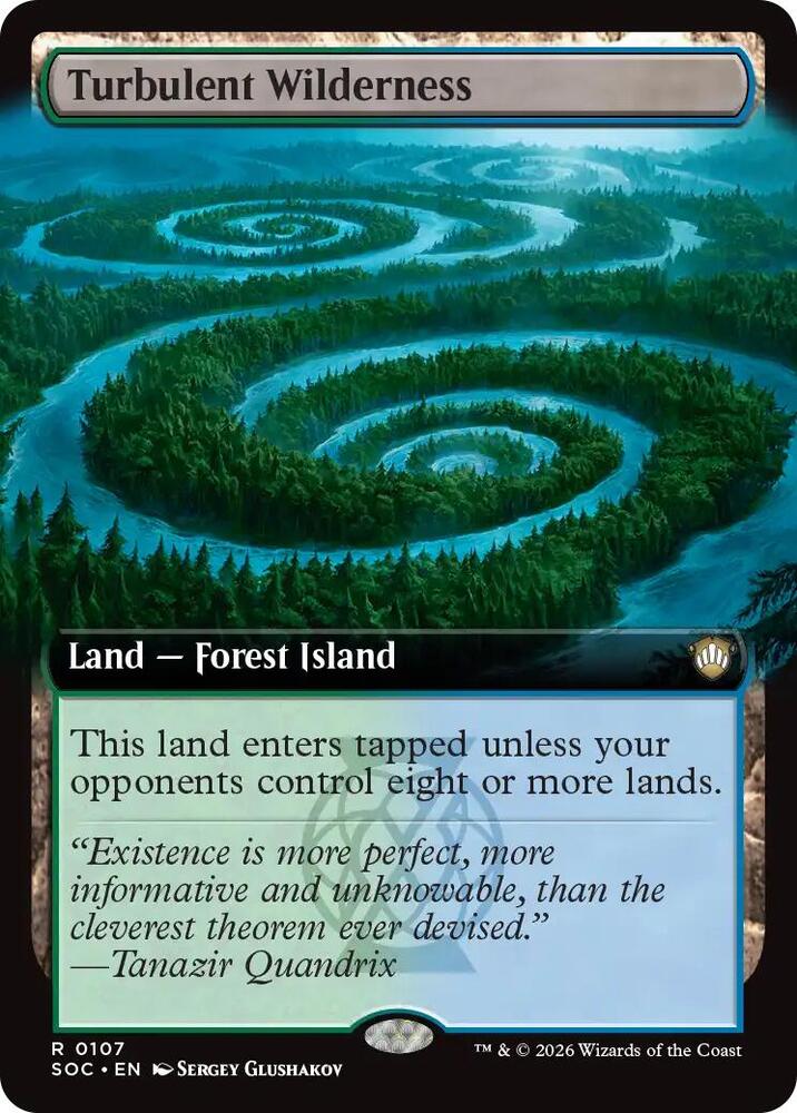 Turbulent Wilderness (Extended Art) 107 card from Commander: Secrets of Strixhaven