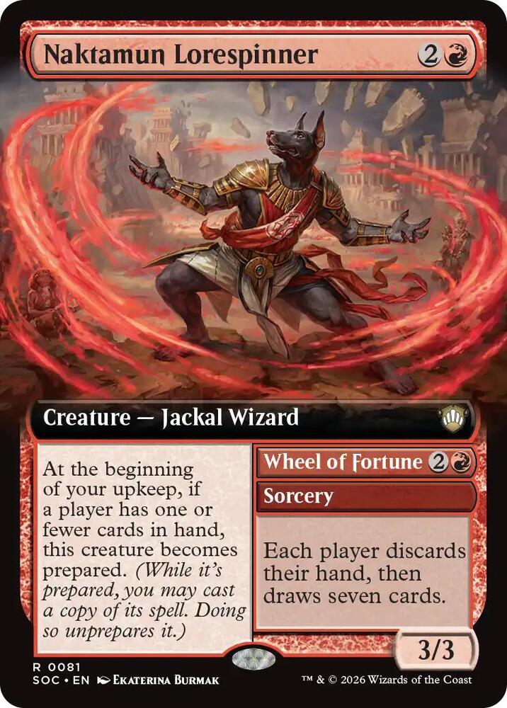 Naktamun Lorespinner (Extended Art) 81 card from Commander: Secrets of Strixhaven