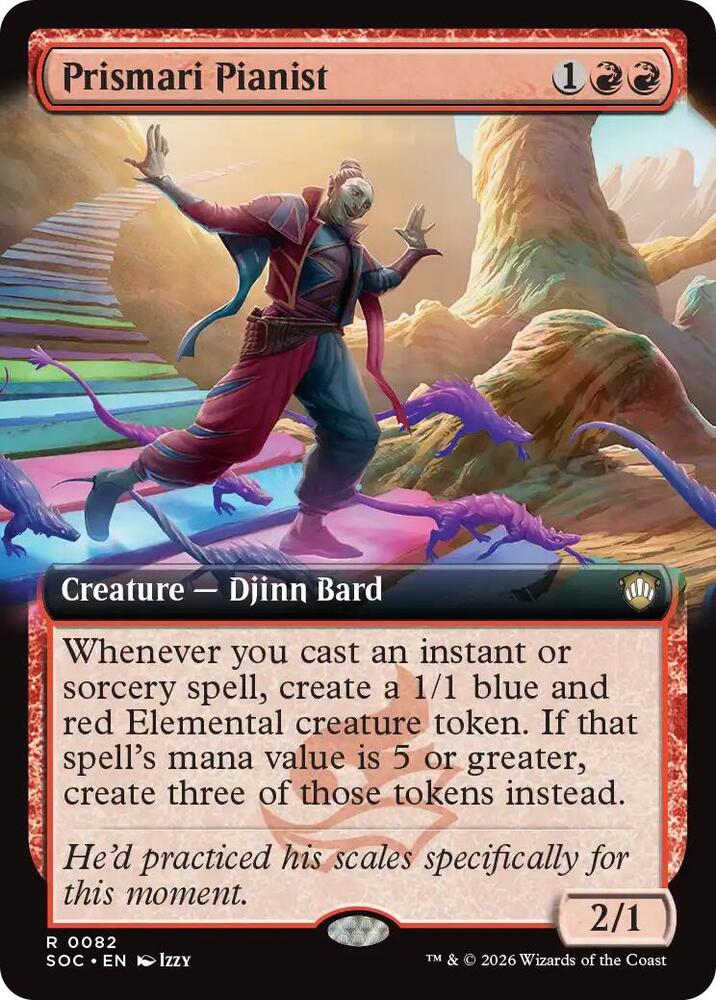 Prismari Pianist (Extended Art) 82 card from Commander: Secrets of Strixhaven