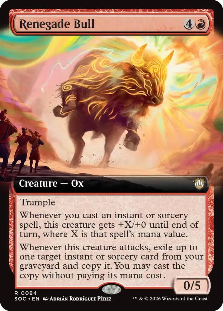 Renegade Bull (Extended Art) 84 card from Commander: Secrets of Strixhaven