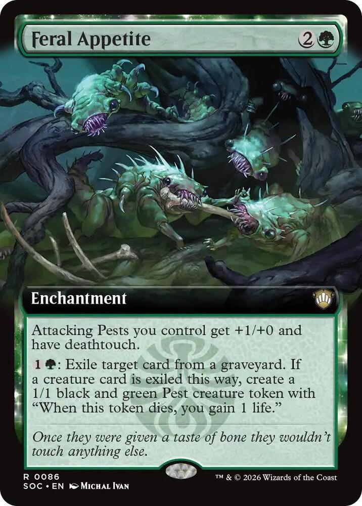 Feral Appetite (Extended Art) 86 card from Commander: Secrets of Strixhaven
