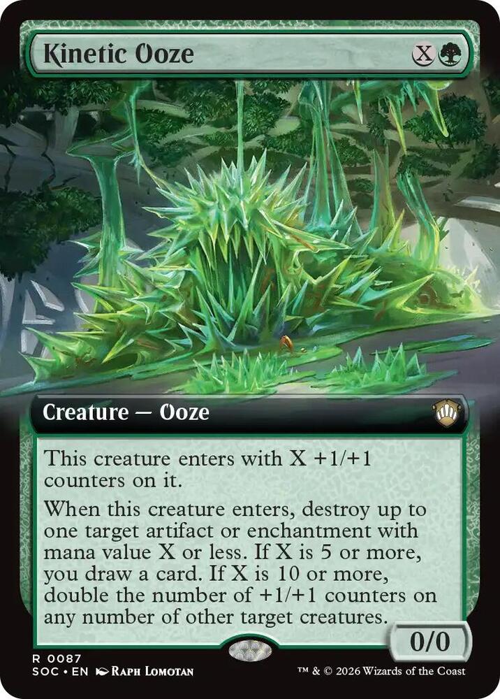 Kinetic Ooze (Extended Art) 87 card from Commander: Secrets of Strixhaven