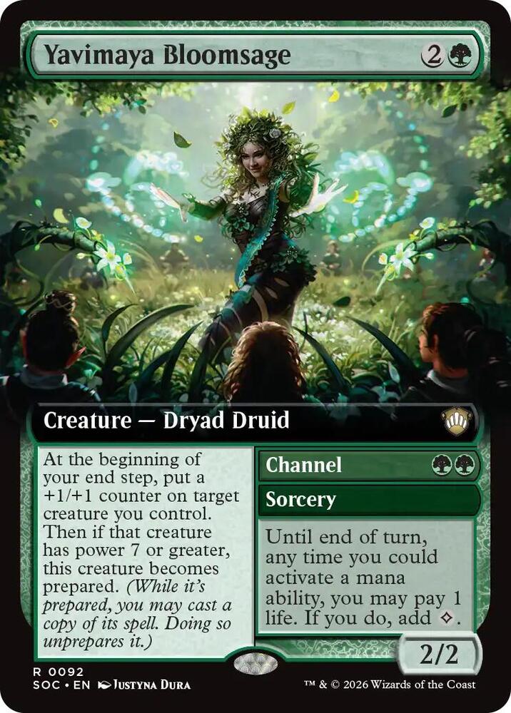 Yavimaya Bloomsage (Extended Art) 92 card from Commander: Secrets of Strixhaven