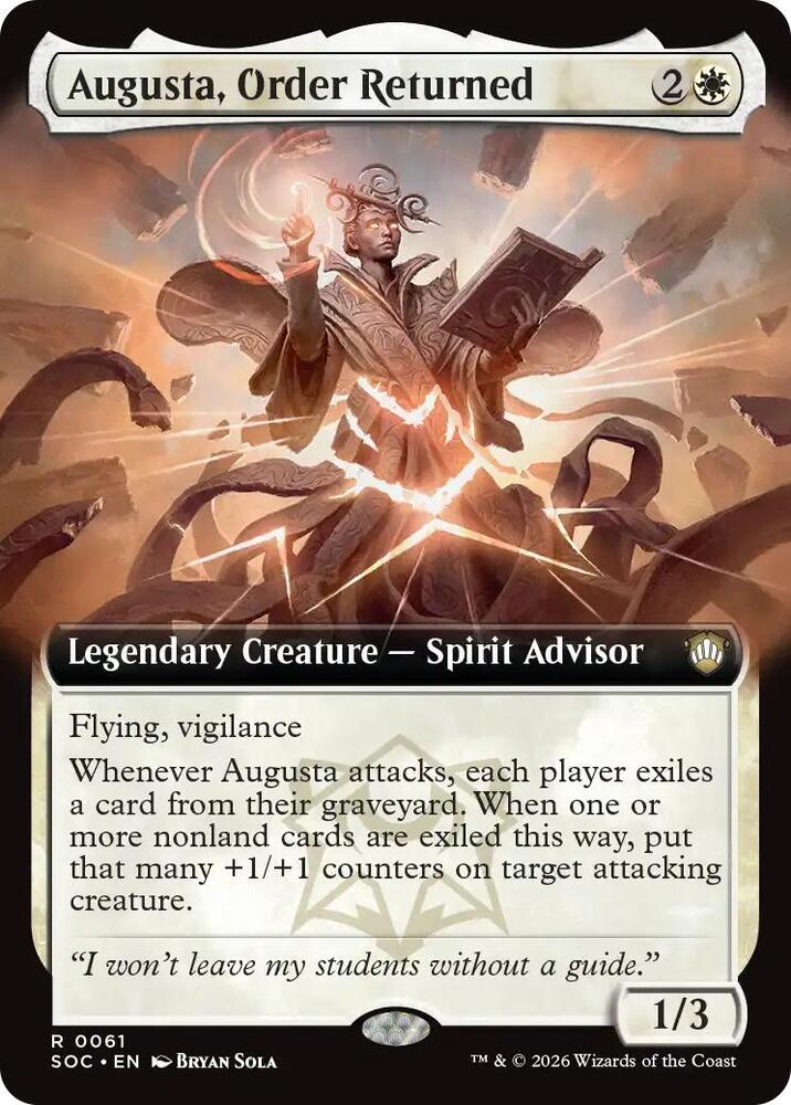 Augusta, Order Returned (Extended Art) 61 card from Commander: Secrets of Strixhaven