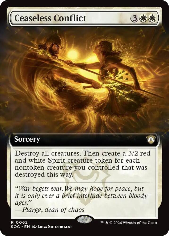 Ceaseless Conflict (Extended Art) 62 card from Commander: Secrets of Strixhaven