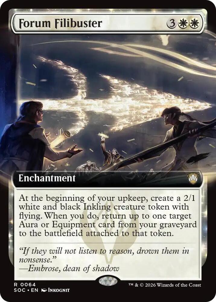 Forum Filibuster (Extended Art) 64 card from Commander: Secrets of Strixhaven