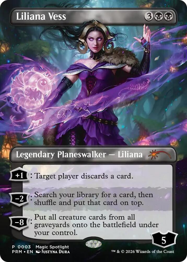 Liliana Vess (Borderless) 3 card from Unique and Miscellaneous Promos